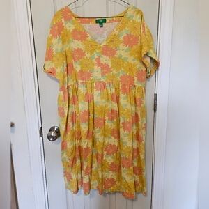 Dip Linen Blend Floral Dress